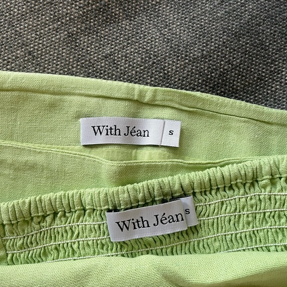 with jéan green linen skirt & halter set! - Picture 2 of 3